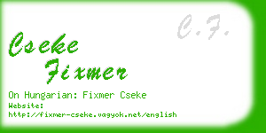 cseke fixmer business card